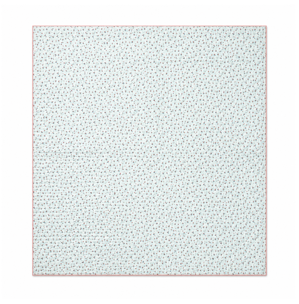 Pink & Turquoise Heart Baby Quilt Demee Design