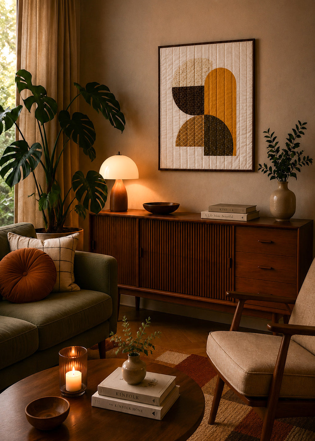 Golden Horizon - Sienna - Quilted Wall Hanging Demee Design
