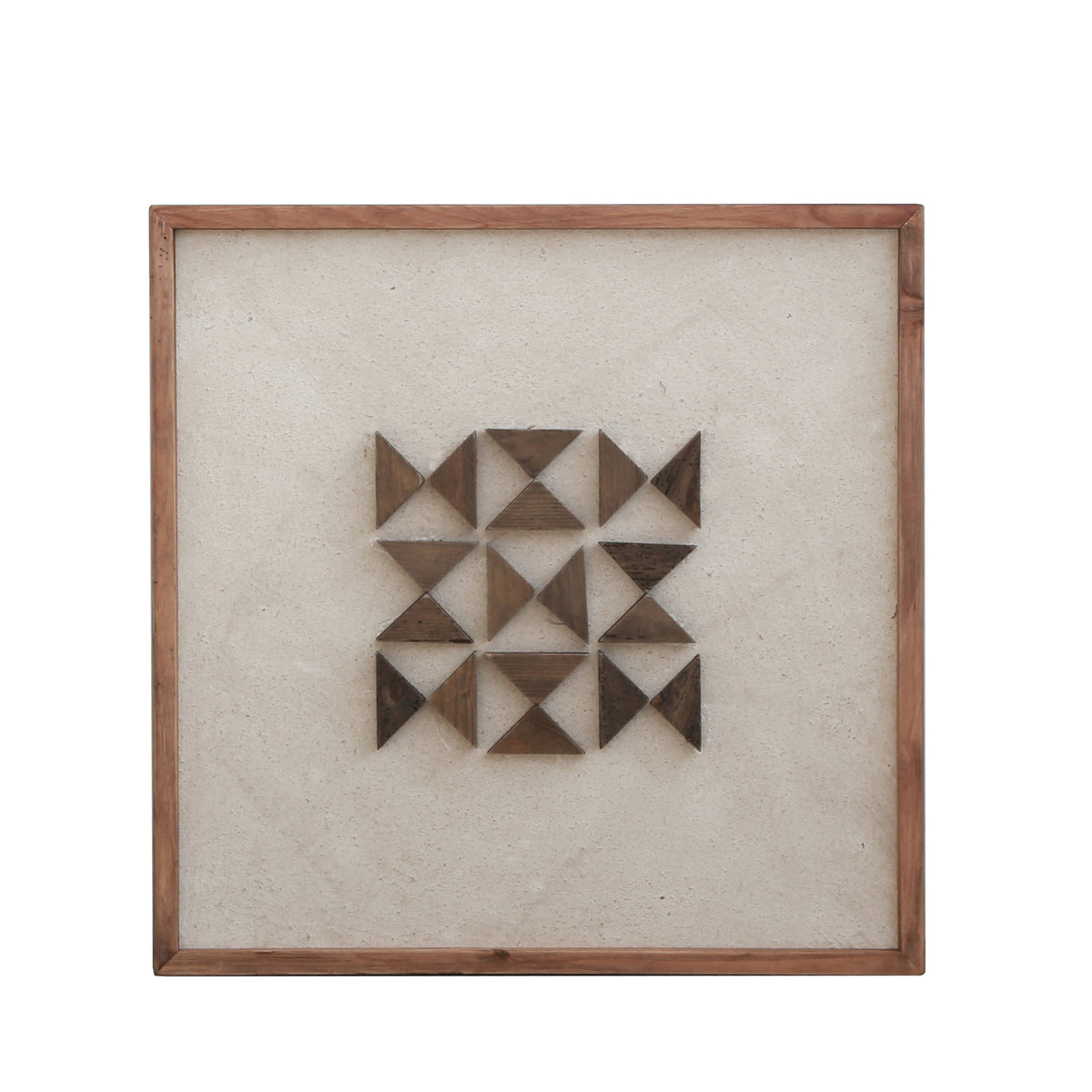 Silhouettes of Elm Square - Ready To Hang Wall Art - 62x62cm Ivory & Deene
