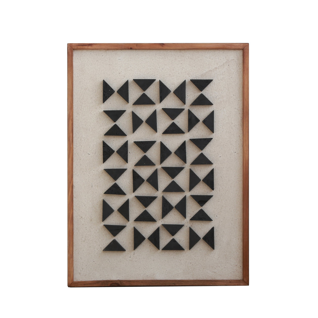 Silhouettes of Elm Rectangle - Ready To Hang Wall Art - 62x82cm Ivory & Deene