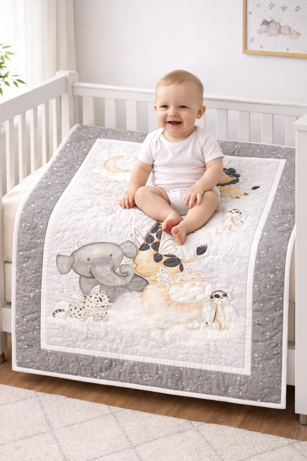 Dreamland Animal Adventure Baby Quilt Demee Design
