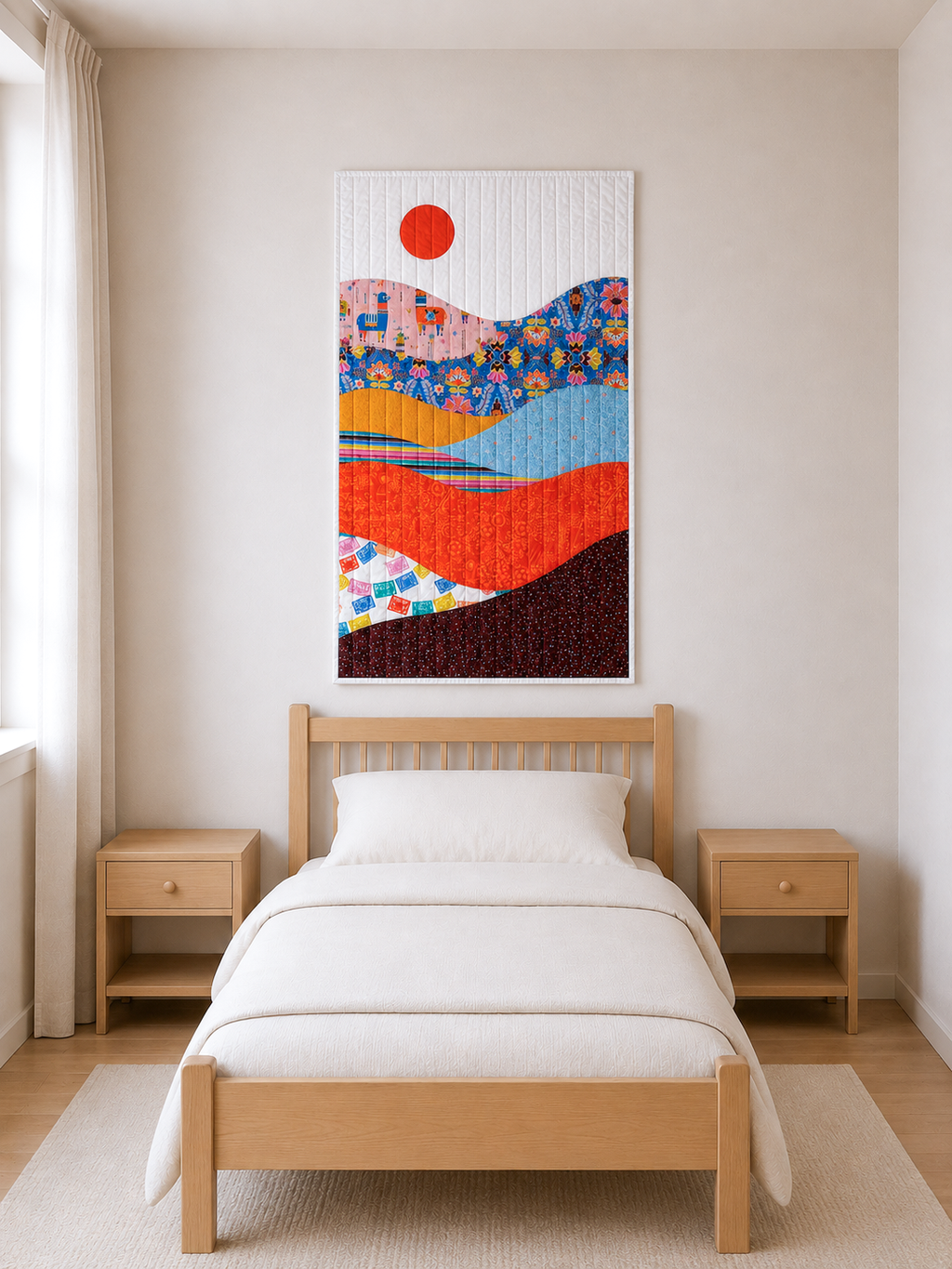 Sunset Quilted Wall Hanging - Nursery & Kids Room Decor Demee Design