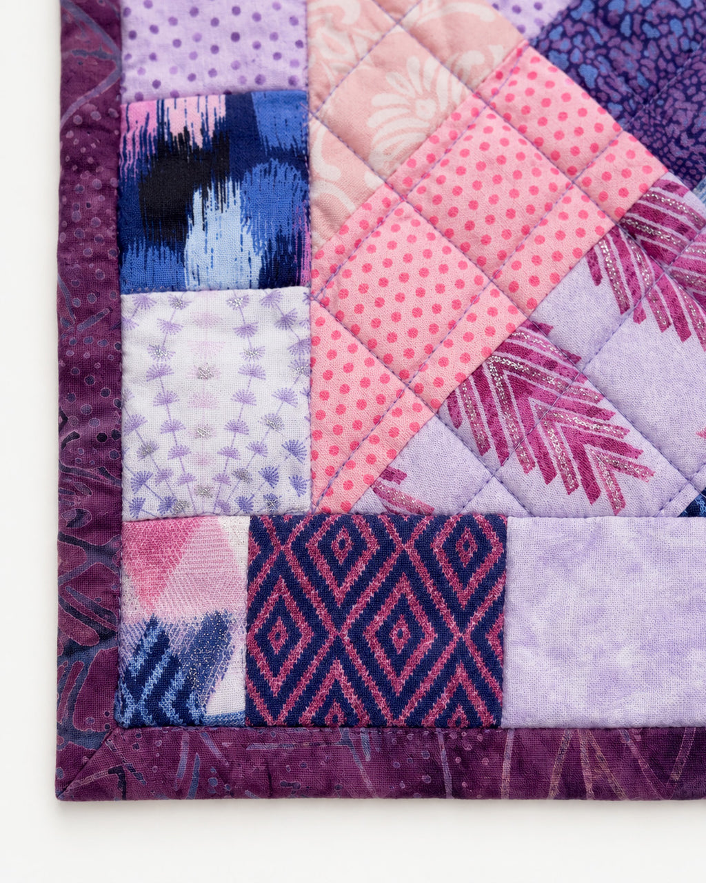 Blush & Berry Zigzag Throw / Lap Quilt Demee Design