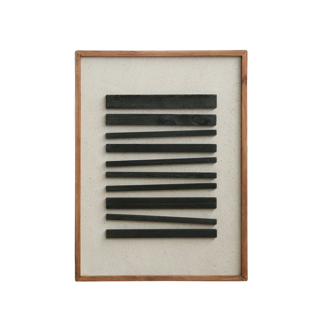 Strahan Horizon Dark - Ready To Hang Wall Art - 62x82cm Ivory & Deene