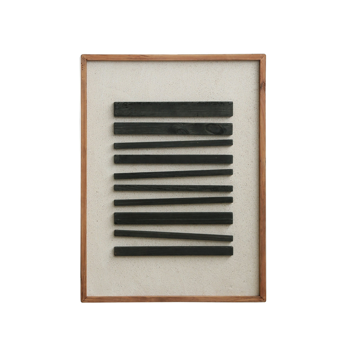 Strahan Horizon Dark - Ready To Hang Wall Art - 62x82cm Ivory & Deene