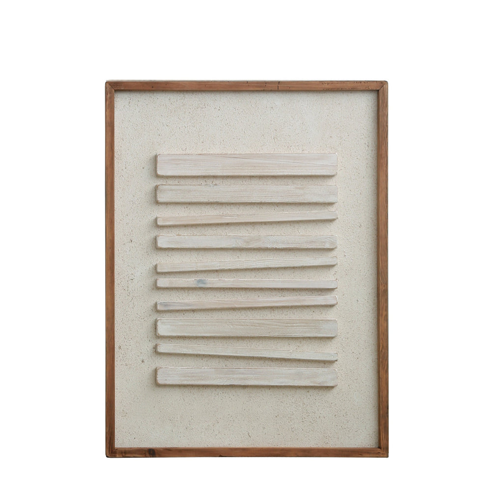 Strahan Horizon Light - Ready To Hang Wall Art - 62x82cm Ivory & Deene