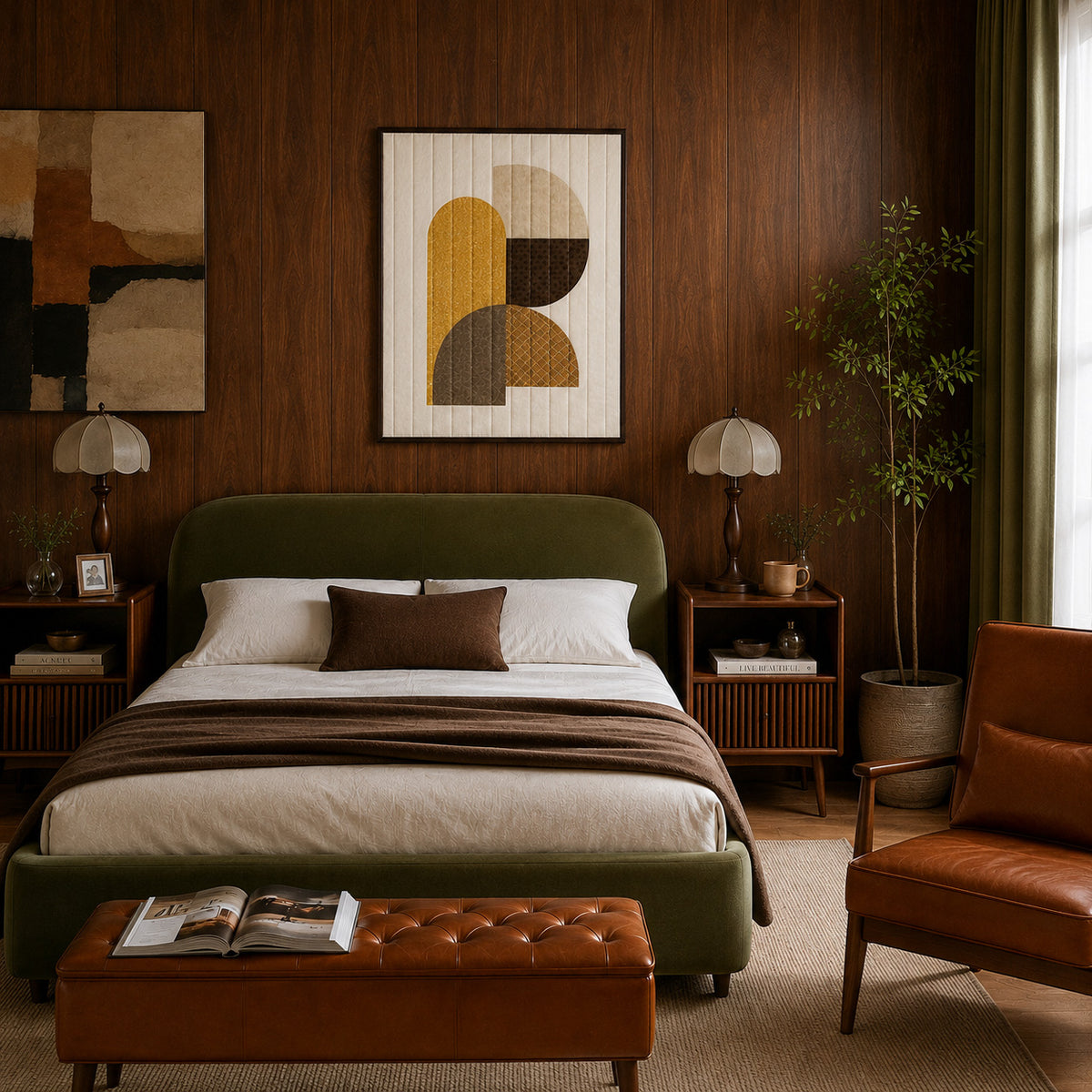 Golden Horizon - Terracotta - Quilted Wall Hanging Demee Design