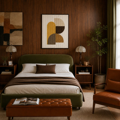 Golden Horizon - Terracotta - Quilted Wall Hanging Demee Design