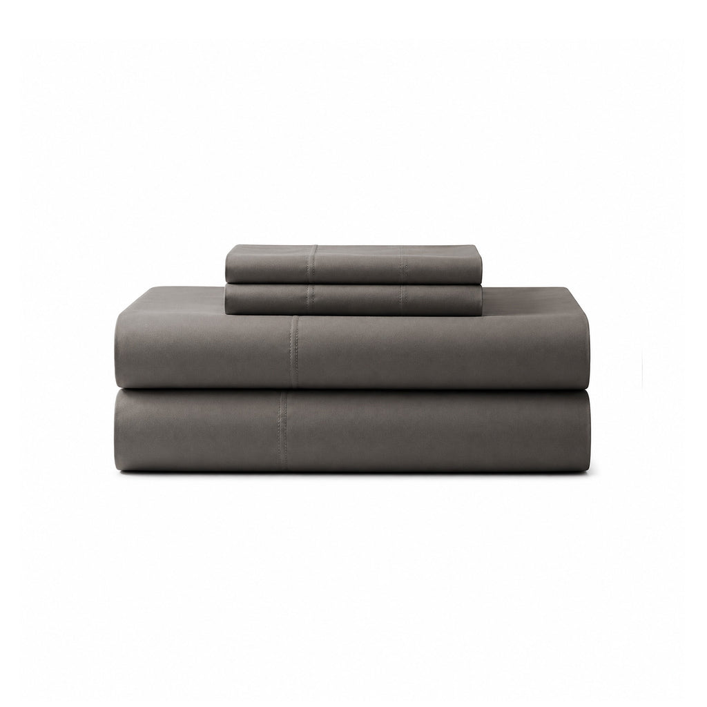 The Haven Sheet Set - Charcoal Grey Ivory & Deene