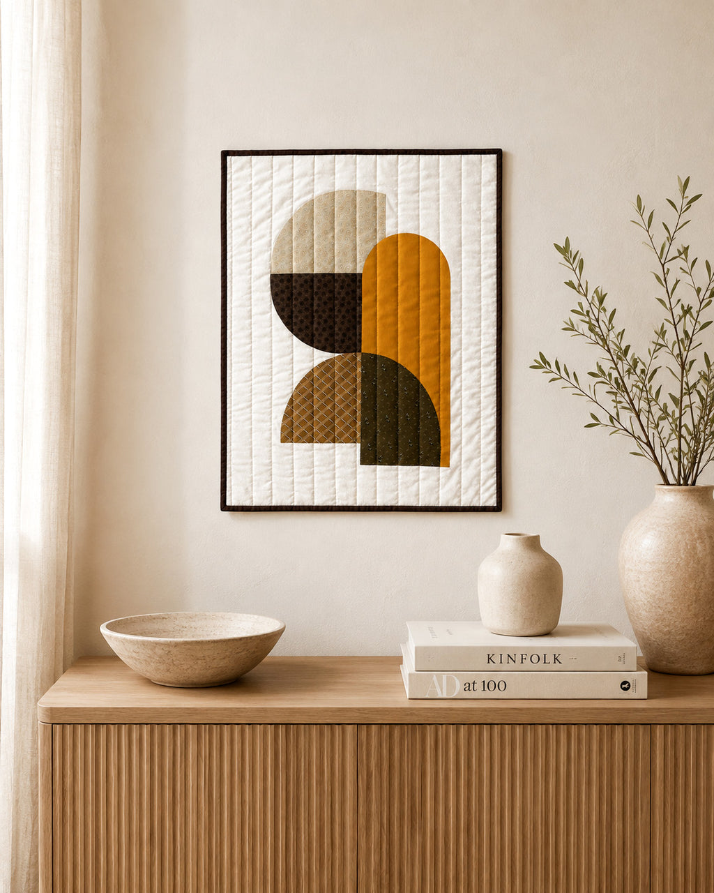 Golden Horizon - Sienna - Quilted Wall Hanging Demee Design