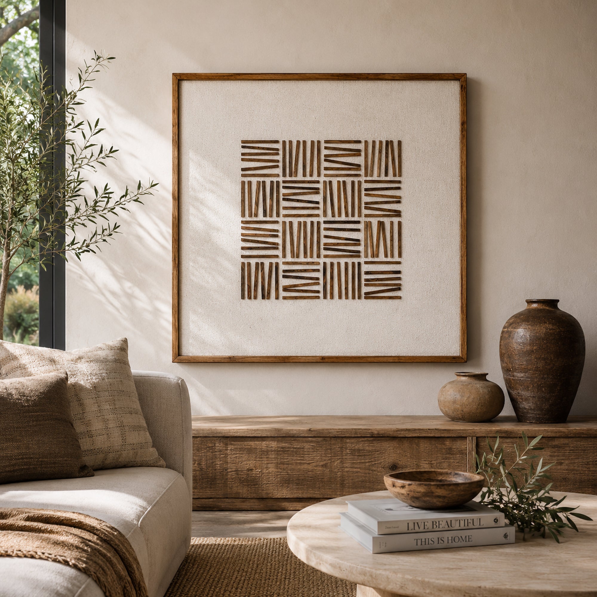 Alpine Light - Ready To Hang Wall Art - 2 Sizes Ivory & Deene