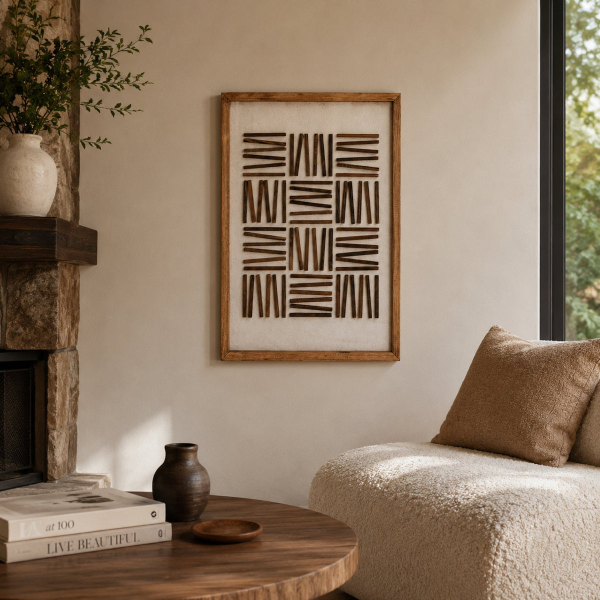 Alpine Light - Ready To Hang Wall Art - 2 Sizes Ivory & Deene
