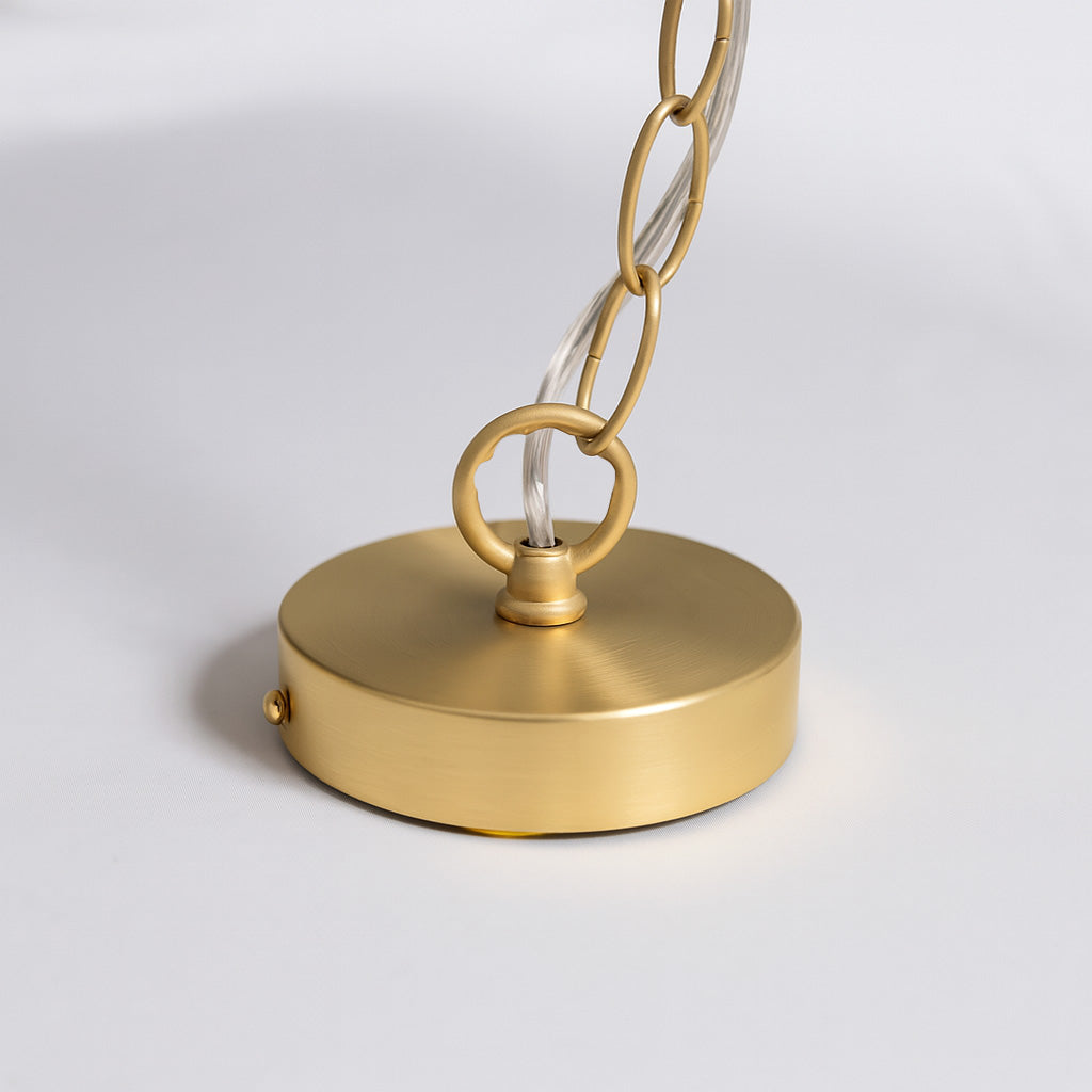 Kendal Glass Pendant Light - Gold Ivory & Deene