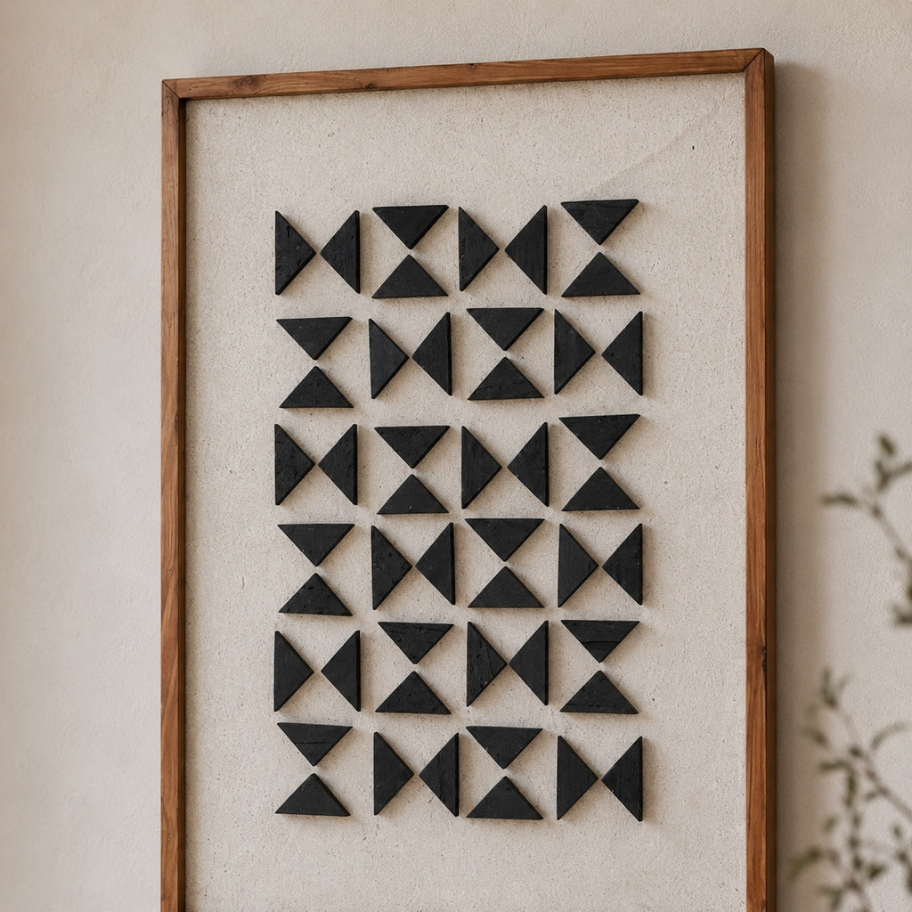 Silhouettes of Elm Rectangle - Ready To Hang Wall Art - 62x82cm Ivory & Deene