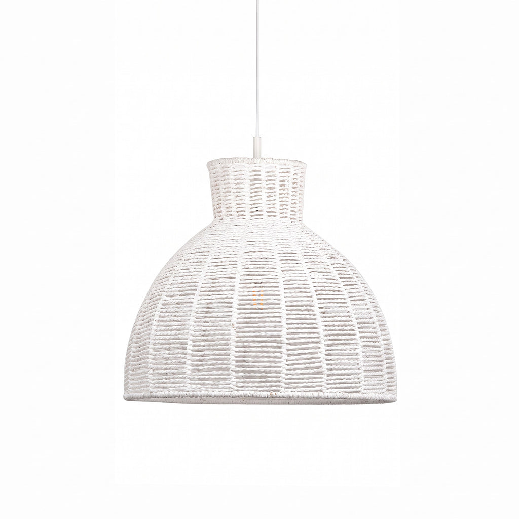 Kellie Rope Pendant Light - White Ivory & Deene