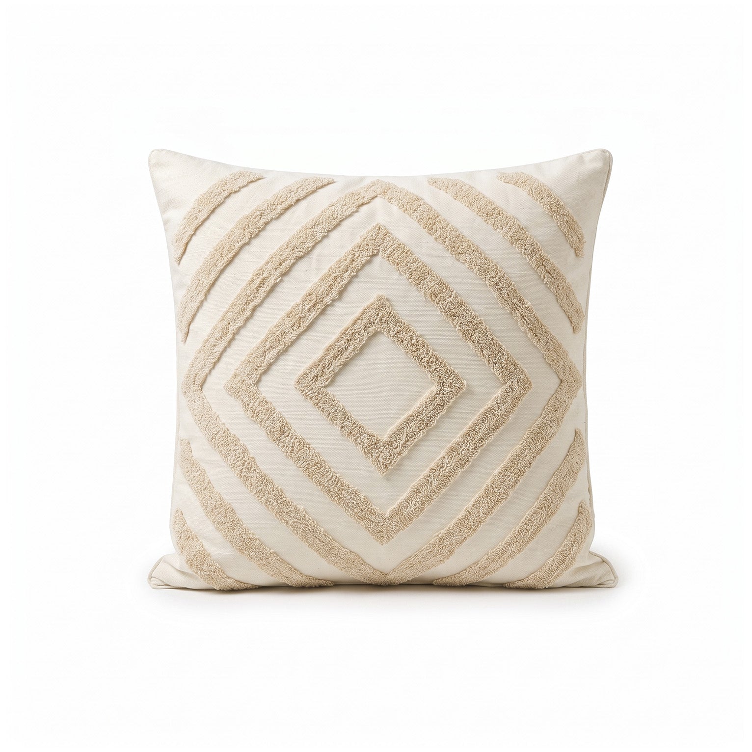 The Diamond Tufted Cushion Ivory & Deene
