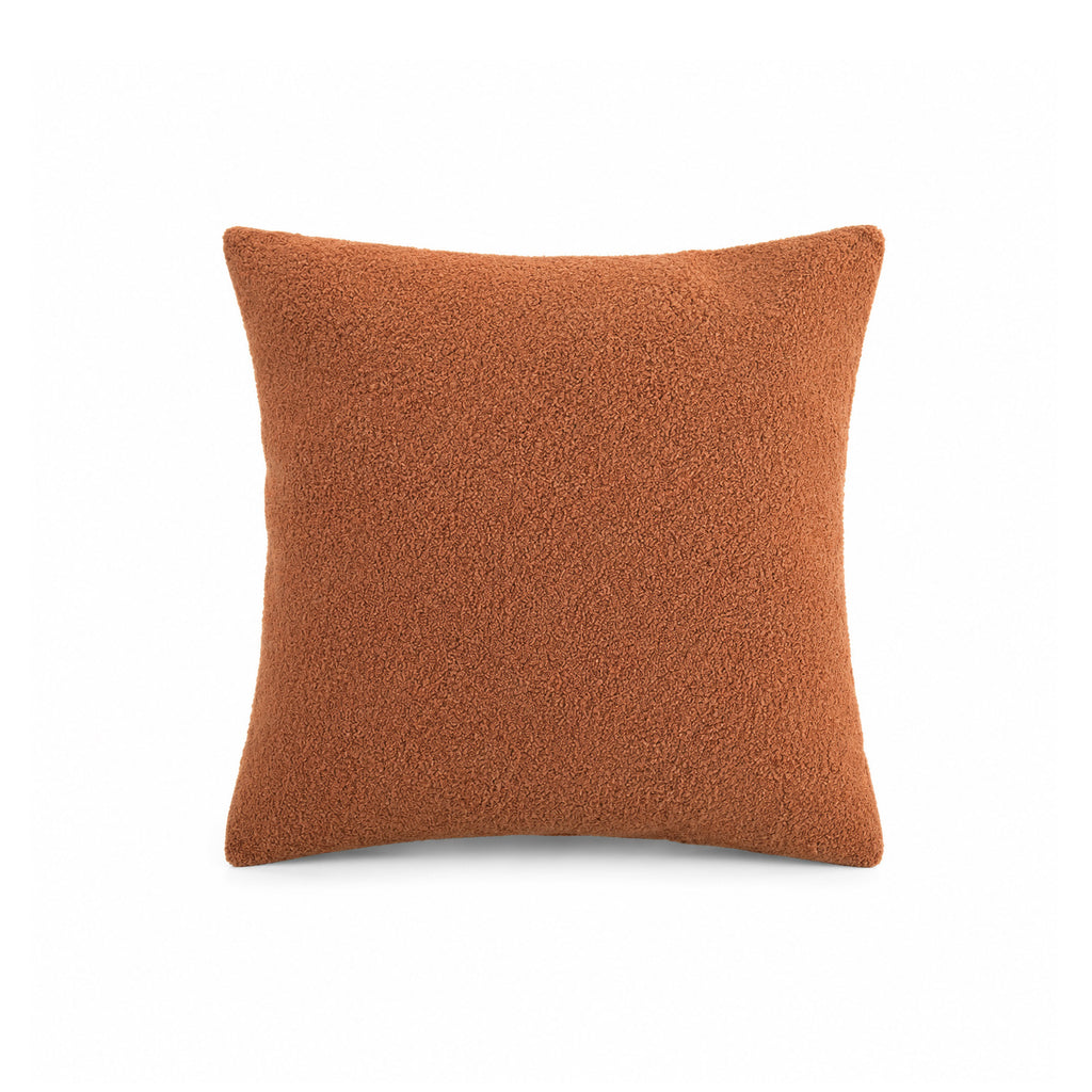The Ember Boucle Cushion - Rust Ivory & Deene