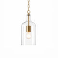 Kendall Glass Pendant Light - Gold Ivory & Deene