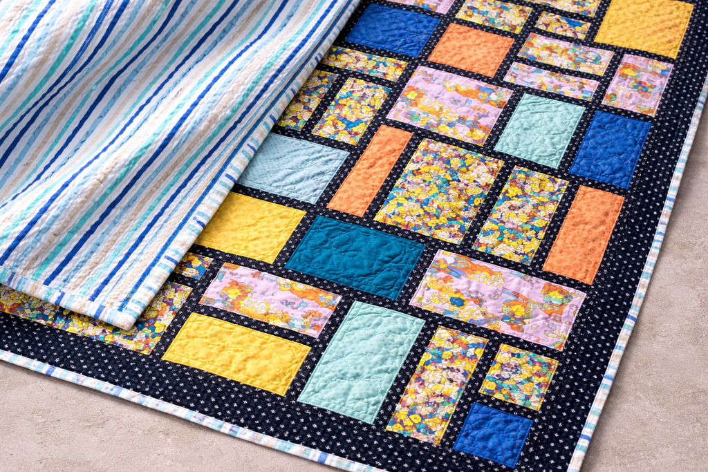 Simpsons Quilt – Geometric Patchwork Blanket Demee Design