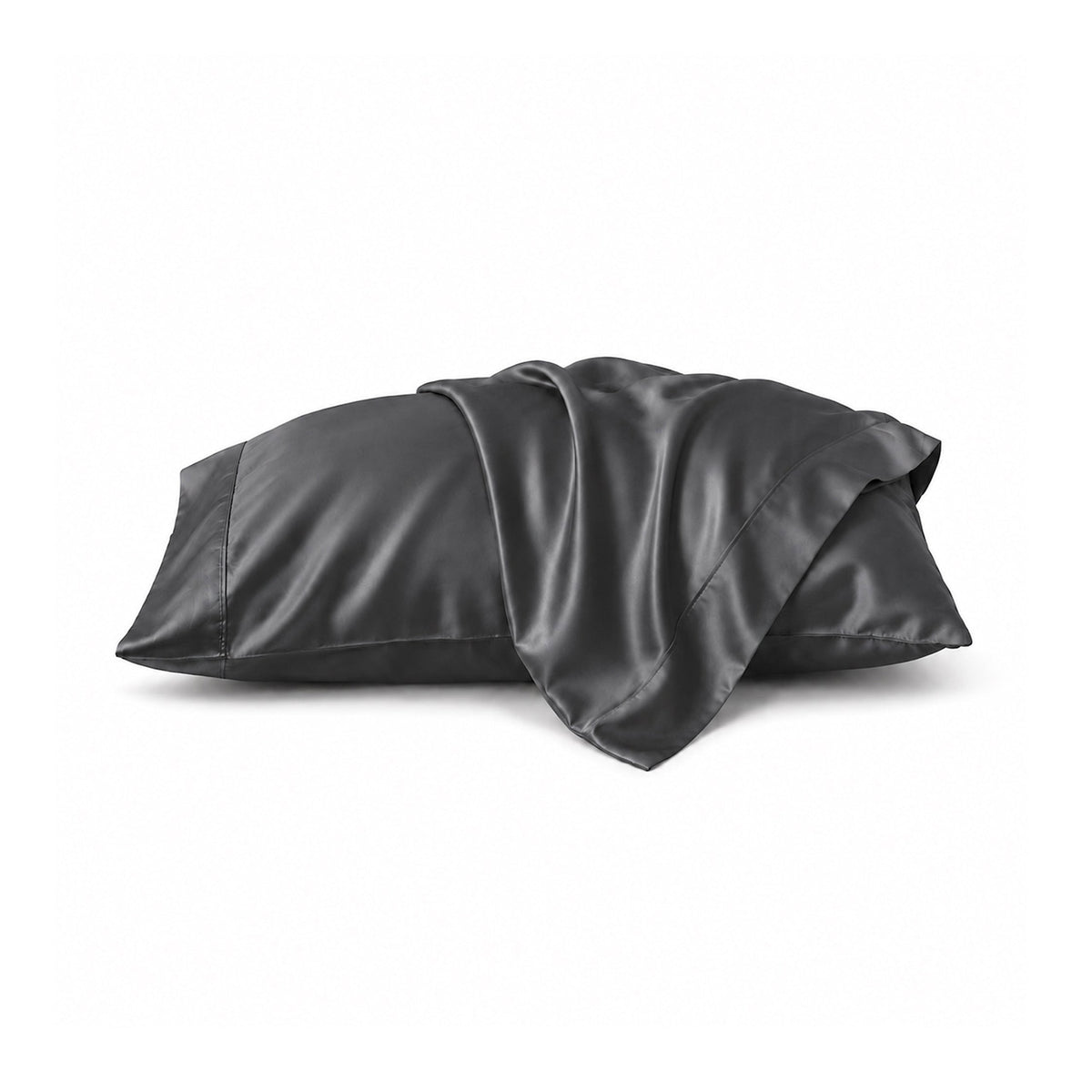 Silky Bamboo Pillowcase Set - Charcoal Ivory & Deene