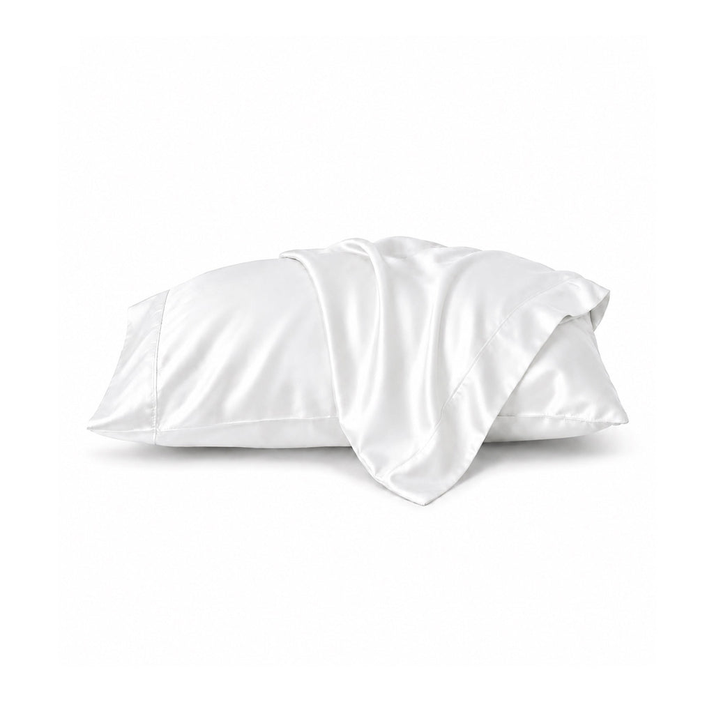 Silky Bamboo Pillowcase Set - White Ivory & Deene