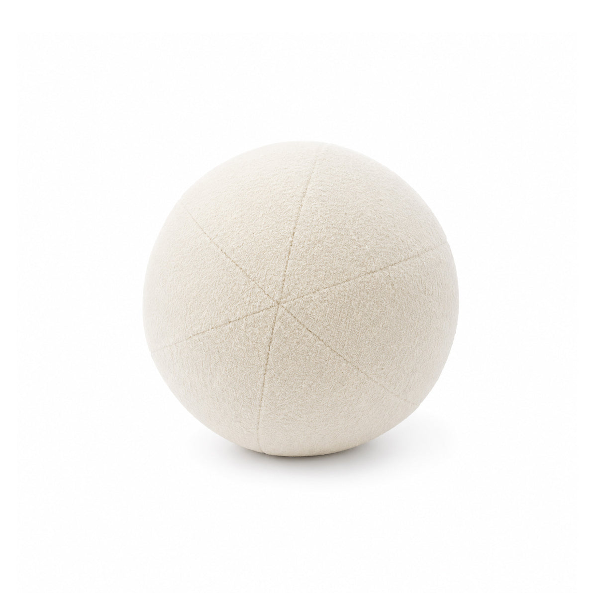 Brooklyn Boucle Ball Cushion - White Ivory & Deene