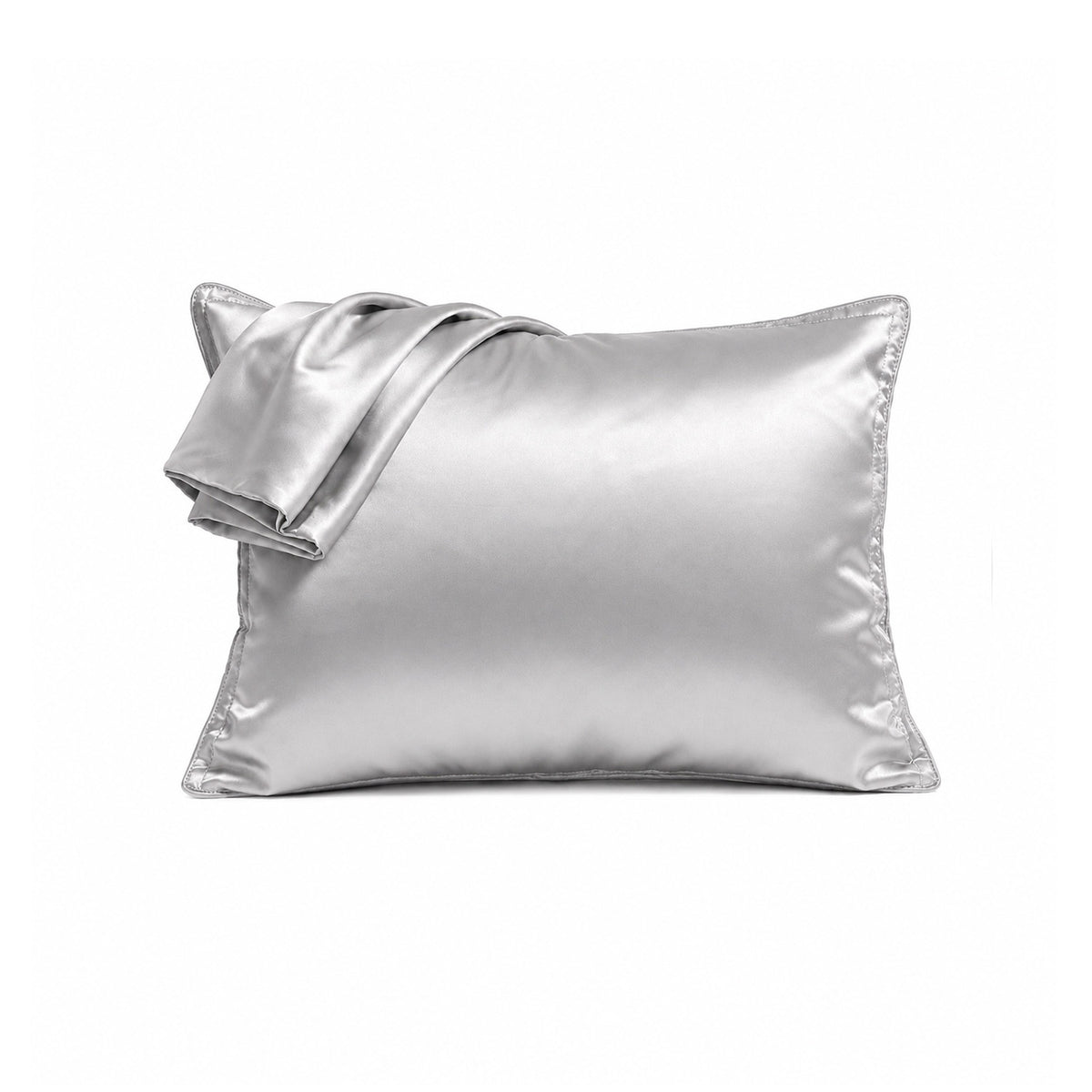 Satin Pillowcase Set - Silver Ivory & Deene
