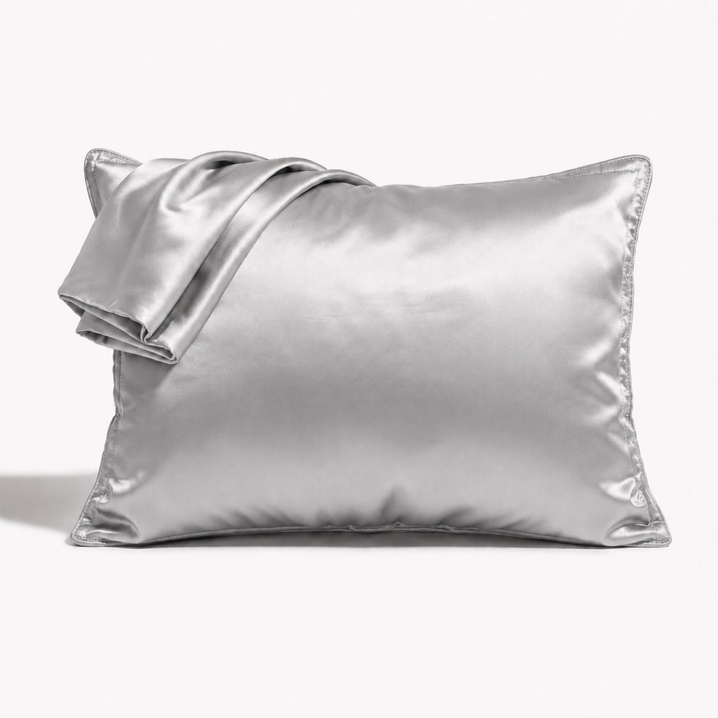 Satin Pillowcase Set - Silver Ivory & Deene