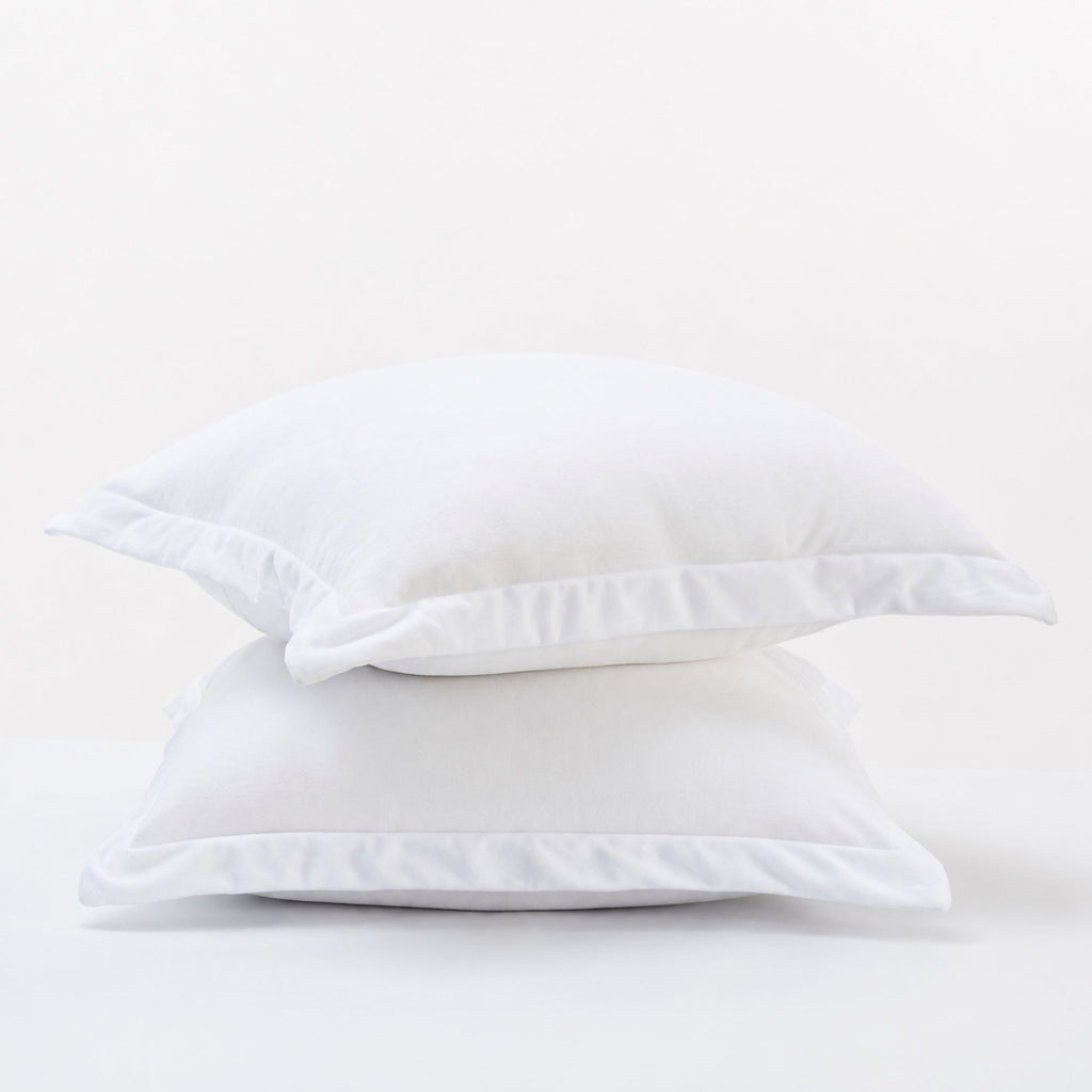 Fur Velvet European Pillowcase Set - Ivory Ivory & Deene