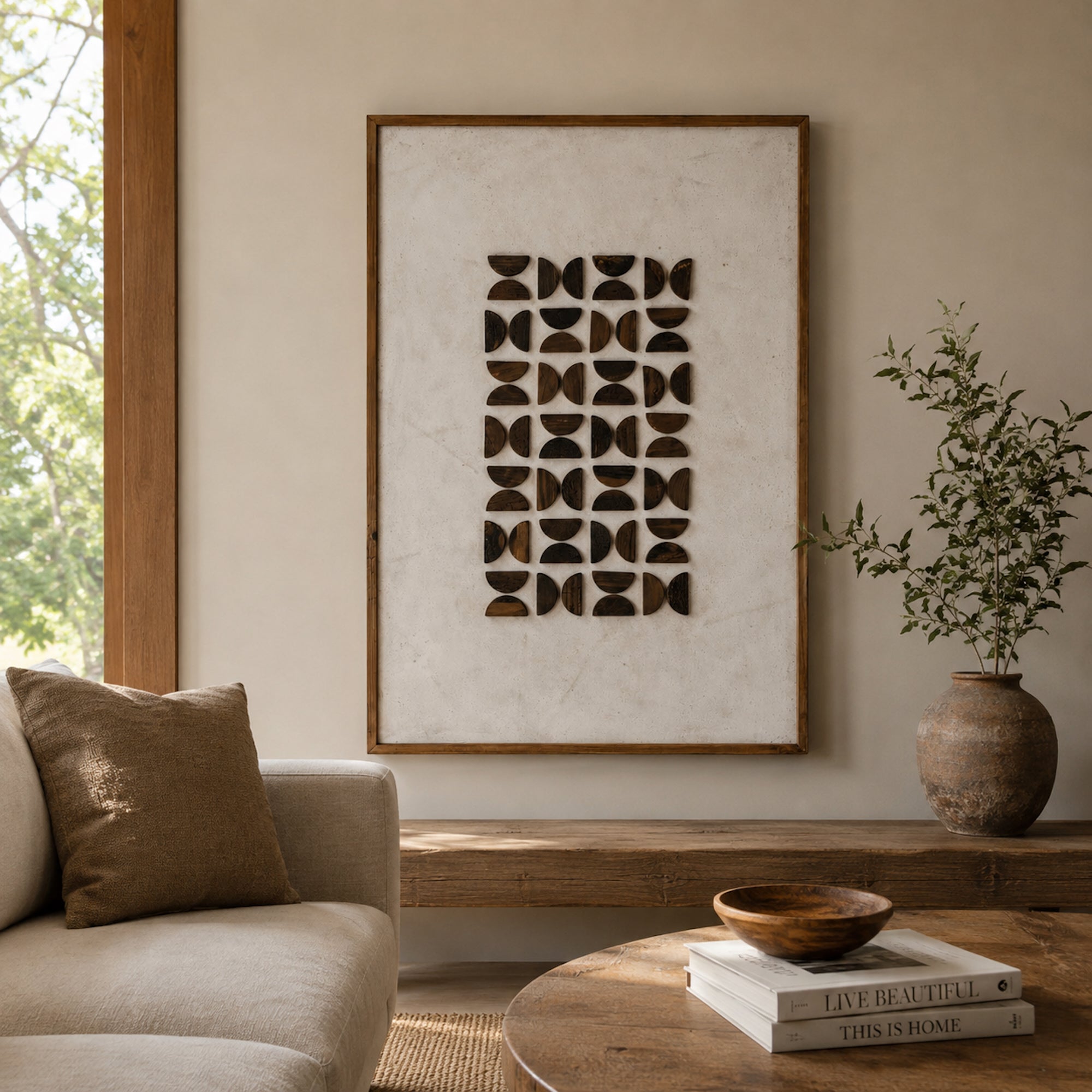 Woodland Muse Dark - Ready To Hang Wall Art - 82x122cm Ivory & Deene